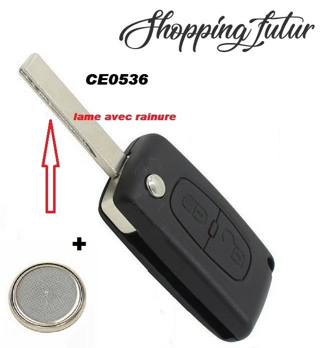 Coque de Clé Plip Boitier Télécommande Peugeot 207 107 307 SW 407 308 +  Switch et 1 Pile CR2016 - Kit iRace Keys® : : High-Tech